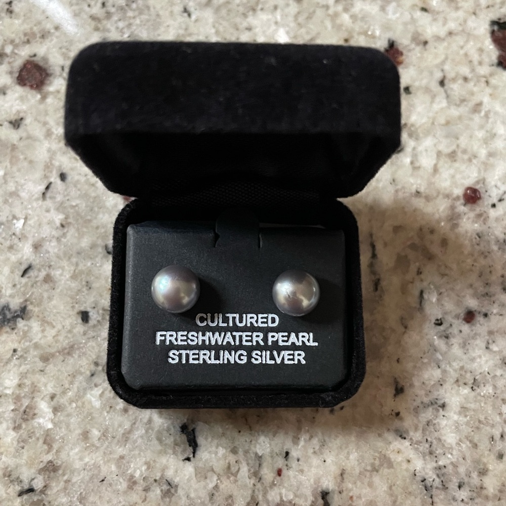 Cultured Freshwater Button Pearl Stud Earrings from BELLE DE MER